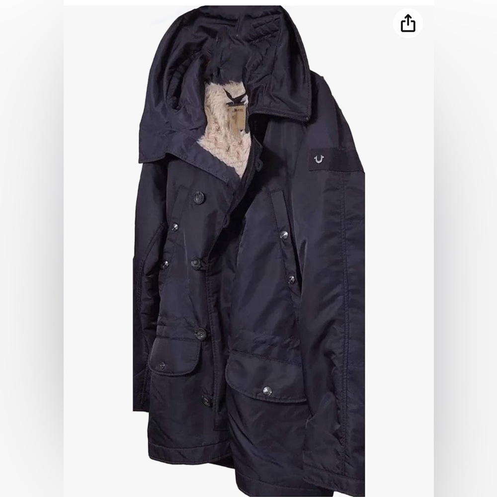 TRUE RELIGION Parka Night Blue Size M